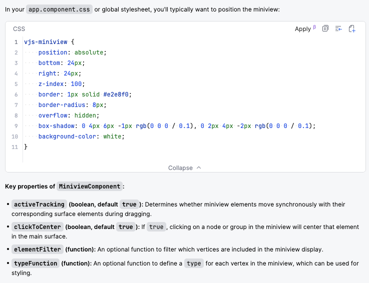 Angular miniview MCP
