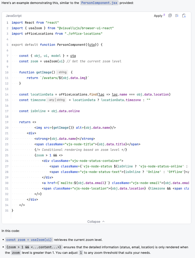 Hide/show content MCP