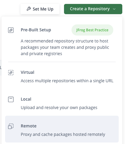 Remote repository config