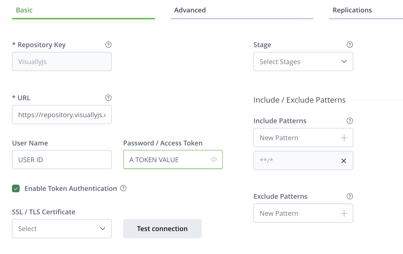 Remote repository config