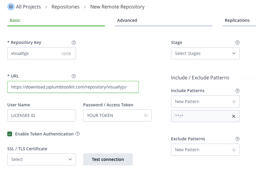 Remote repository config